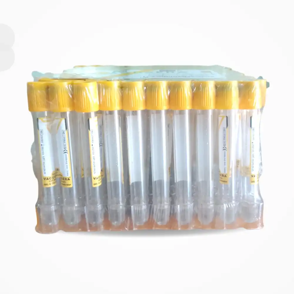 Vacusera Vakumlu Jelli Boş Tüp 5 ML (Sarı Kapak) 100'lü Paket